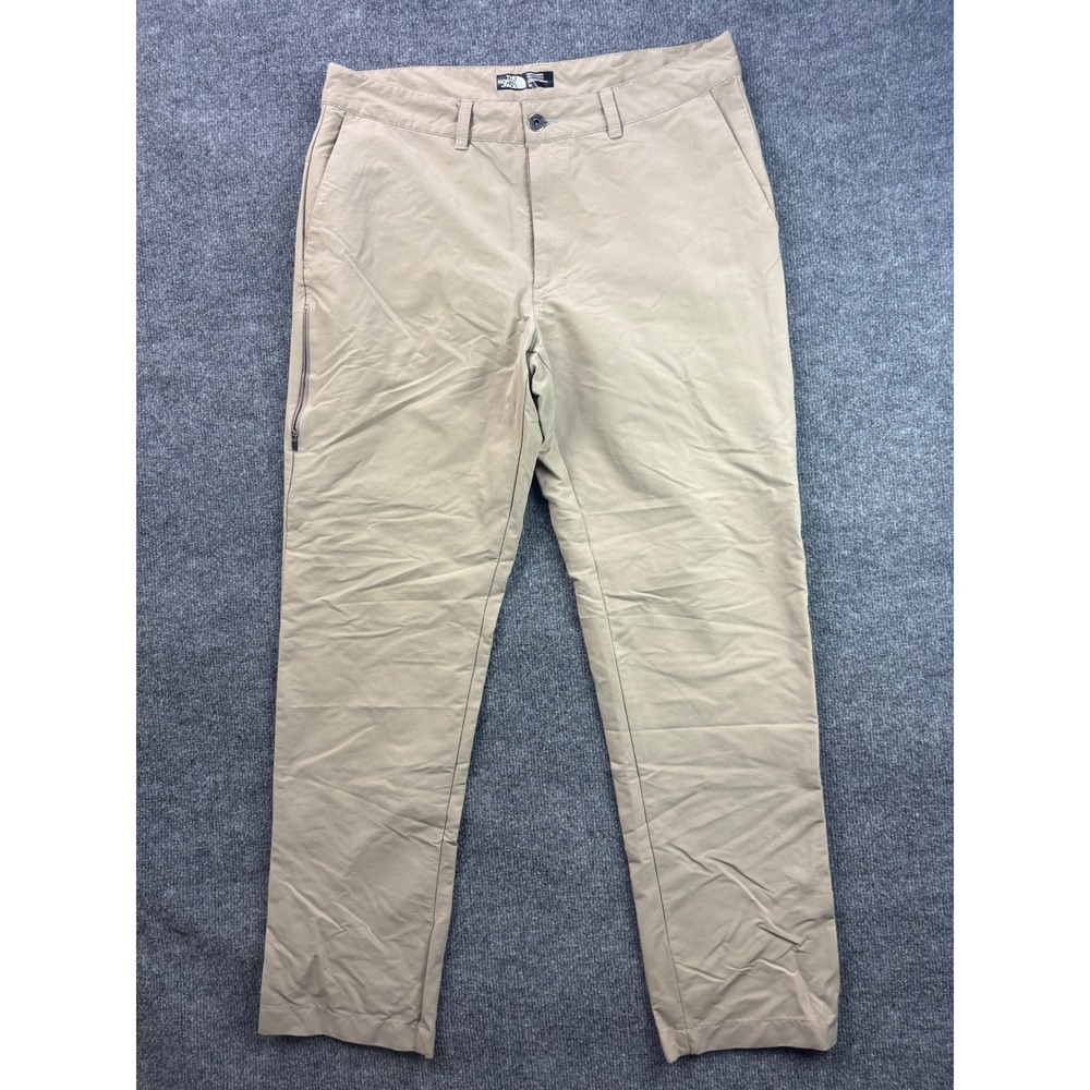 The North Face Pants Mens 34 Tan Khaki Nylon Stretch Hiking Outdoor Regular